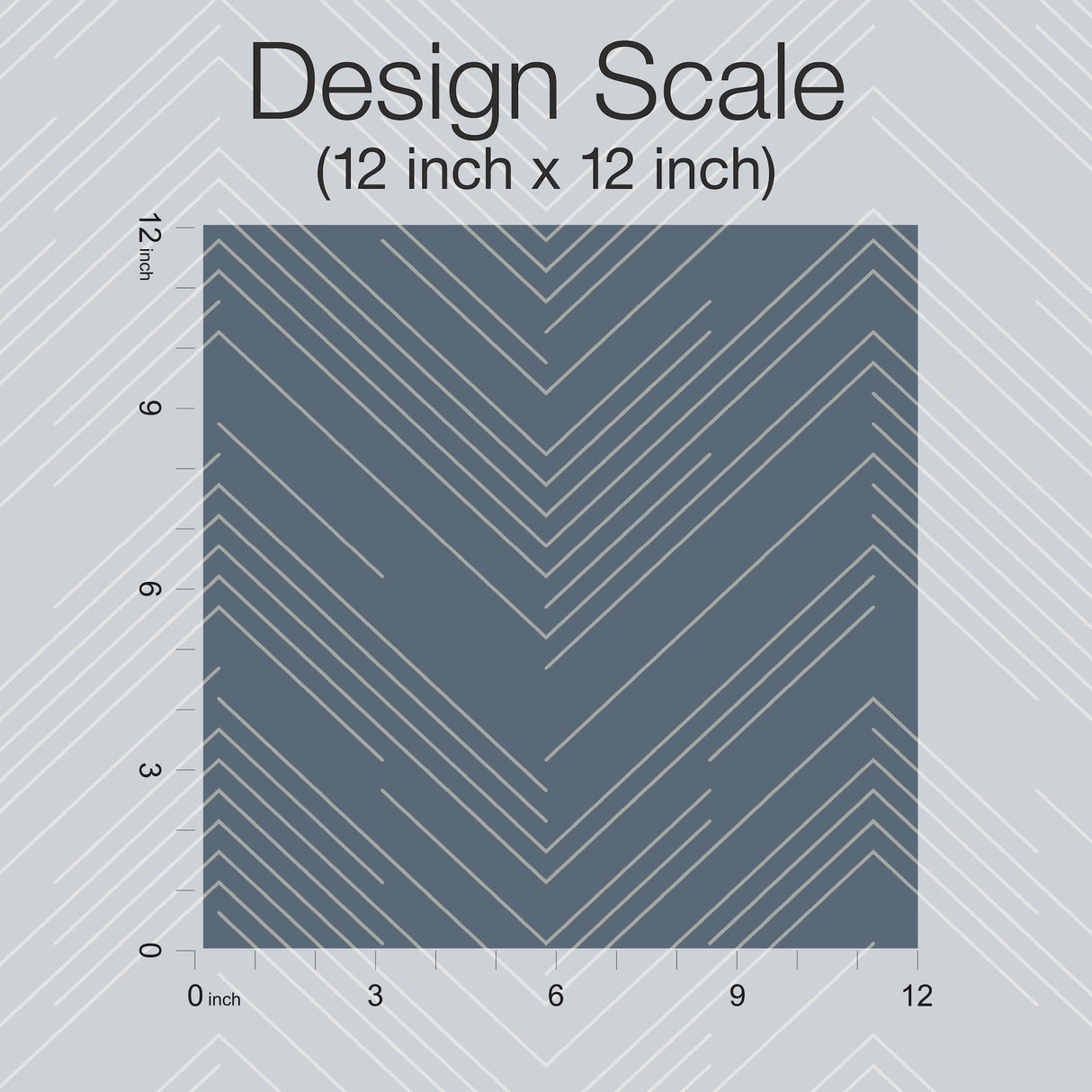 Polished Chevron Blue & Silver Wallpaper with Metallic Geometric Chevron - York MD7224