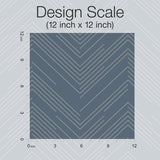 Polished Chevron Blue & Silver Wallpaper with Metallic Geometric Chevron - York MD7224