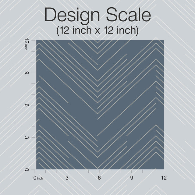 Polished Chevron Blue & Silver Wallpaper with Metallic Geometric Chevron - York MD7224