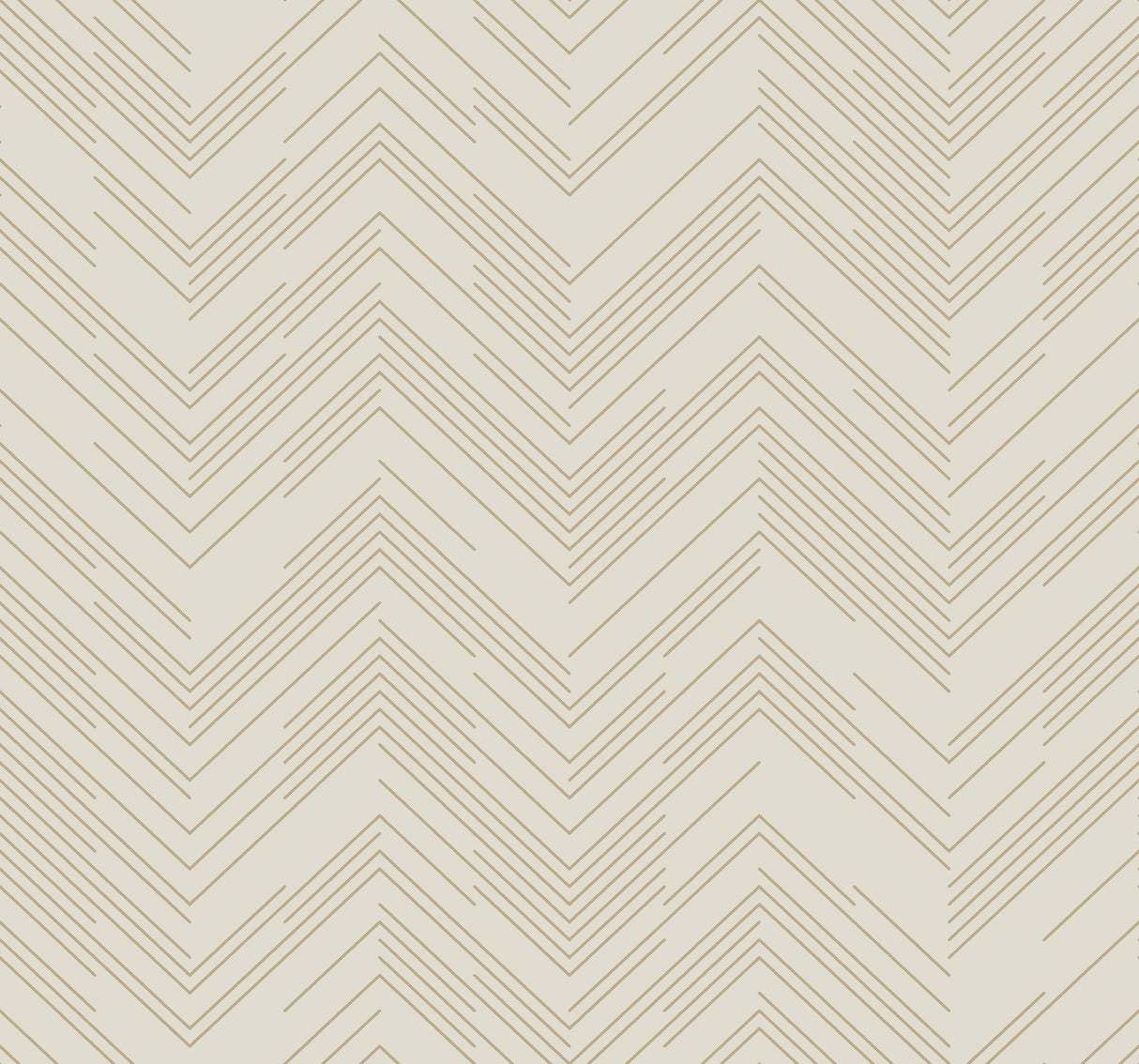 Polished Chevron Cream & Gold Wallpaper with Metallic Chevron Pattern - York MD7225