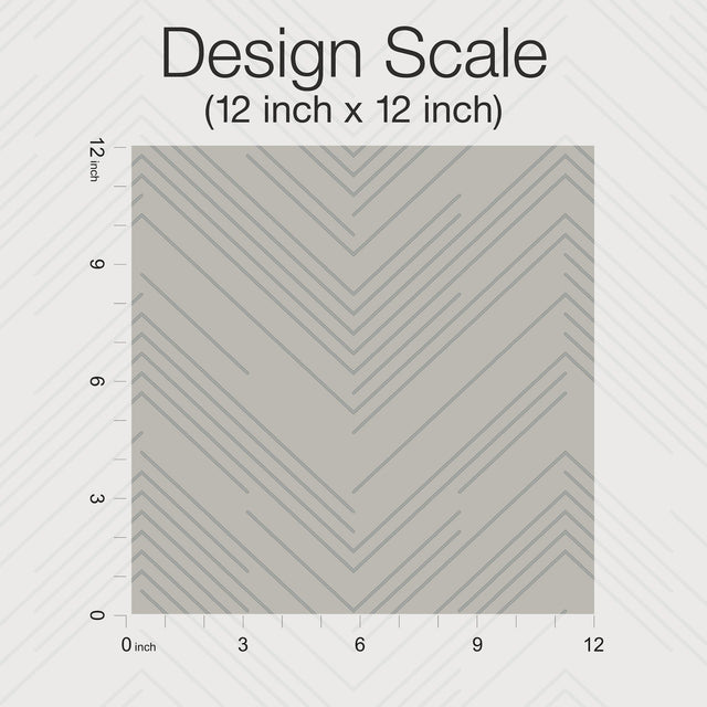 Polished Chevron Taupe & Silver Wallpaper with Metallic Chevron Pattern - York MD7227