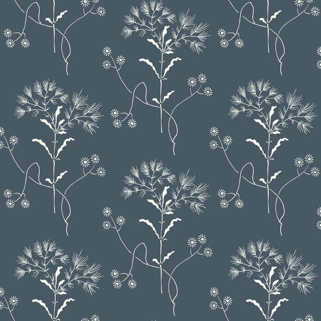 On Navy White & Navy Wallpaper