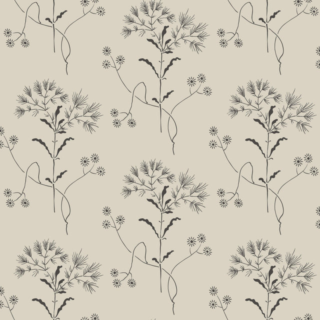 Gatherings White & Taupe Wallpaper