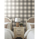 Common Thread Black & White Buffalo Check Prepasted Wallpaper - York ME1520