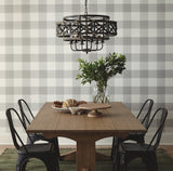 Common Thread Black & White Buffalo Check Prepasted Wallpaper - York ME1520
