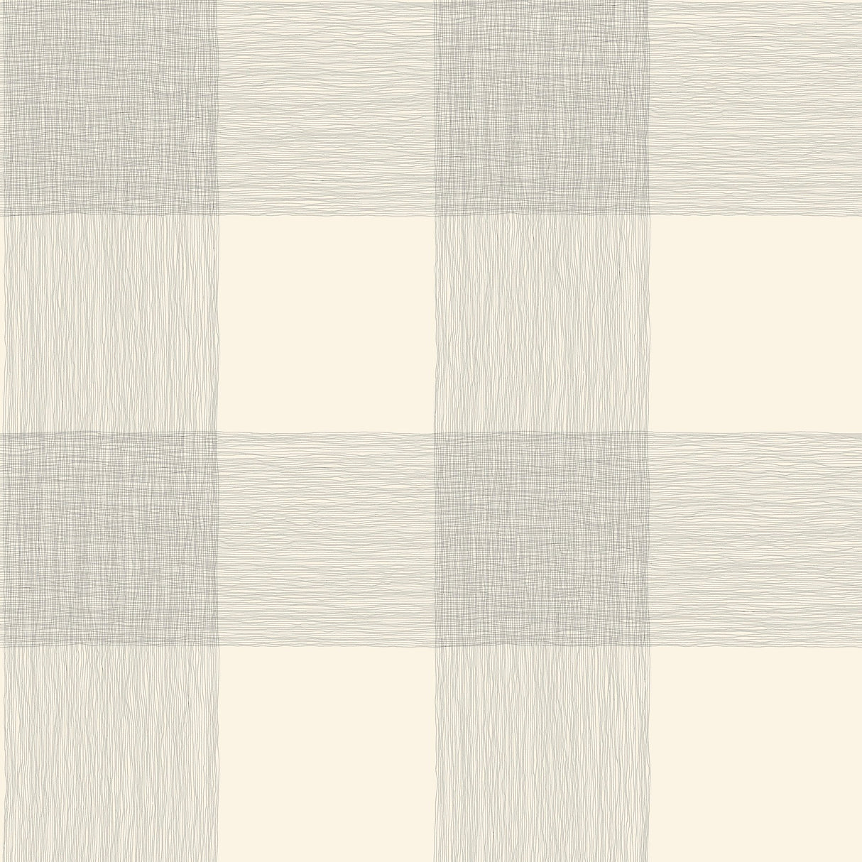 Common Thread Cream & Black Buffalo Check Prepasted Wallpaper - York ME1523