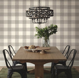 Common Thread Cream & Black Buffalo Check Prepasted Wallpaper - York ME1523