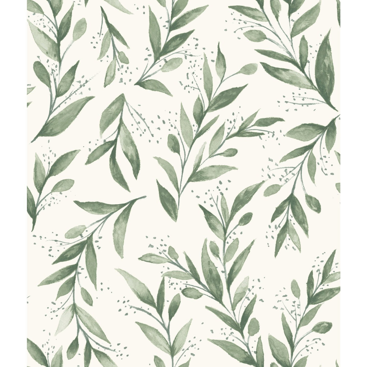 Olive Branch Olive Grove Wallpaper with Botanical Olive Leaf Pattern, Sure Strip Prepasted - York ME1535