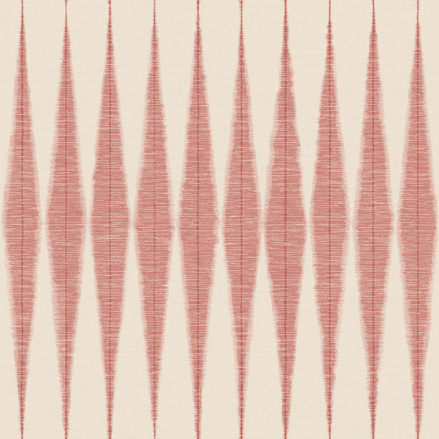 Handloom Pompian Red Wallpaper with Loom-Inspired Geometric Pattern - York ME1542