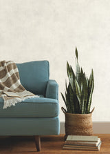 Plaster Finish Blanc De Blanc White Prepasted Wallpaper - York ME1545