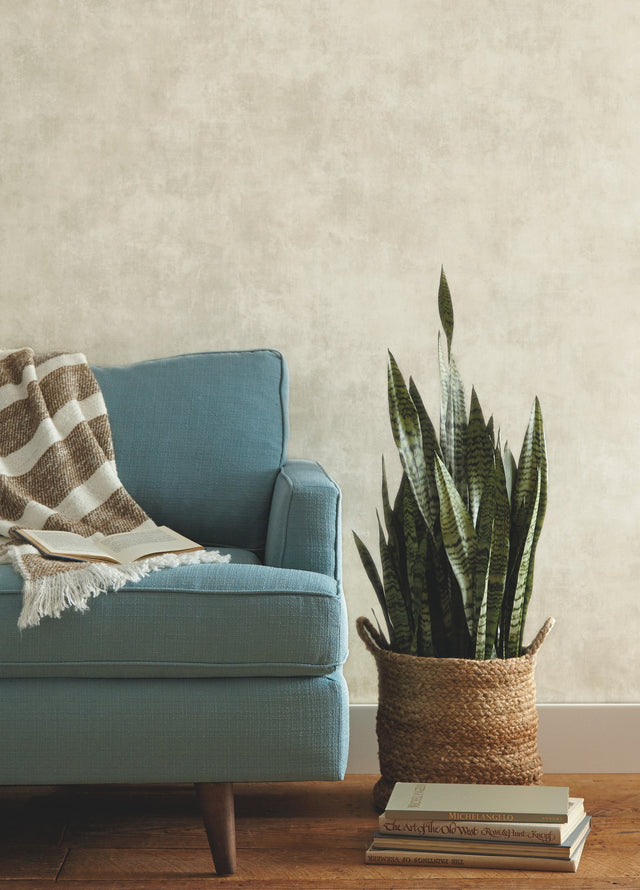 Plaster Finish Grey Wallpaper with Matte Textured Look - York ME1547