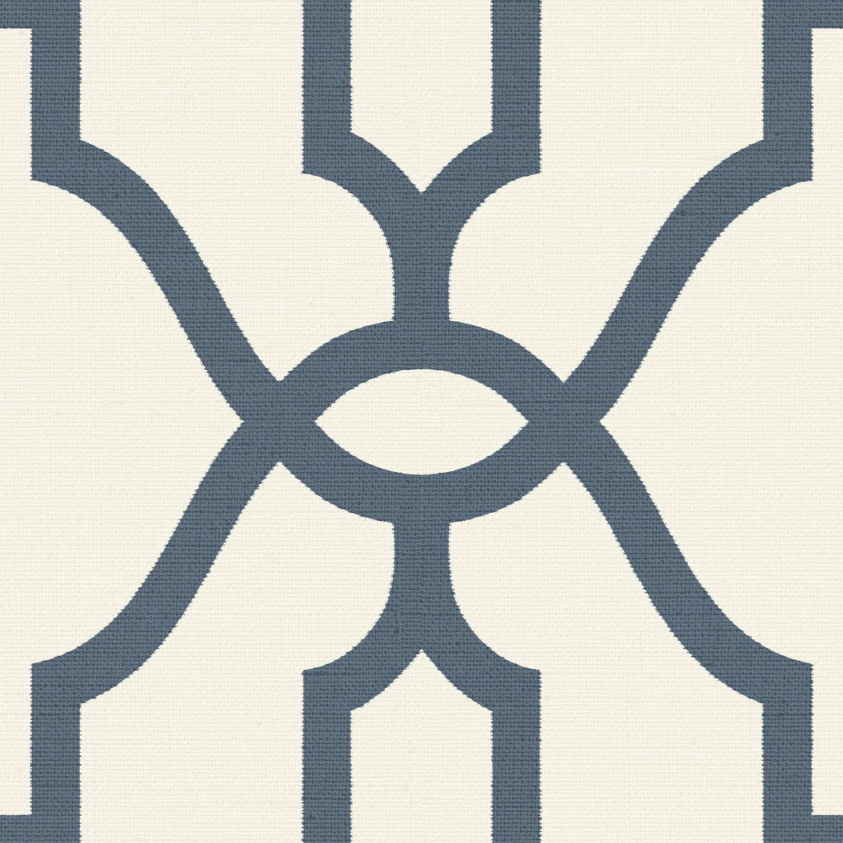 Woven Trellis Federal Blue Wallpaper with Geometric Trellis Pattern - York ME1552