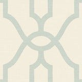 Woven Trellis Eggshell Blue on Cream Wallpaper with Geometric Trellis Pattern  Magnolia Home Sure Strip - York ME1553