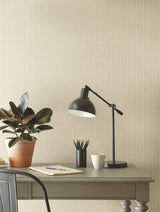 French Ticking Khaki & Light Blue Wallpaper with Striped Ticking Pattern - York ME1560