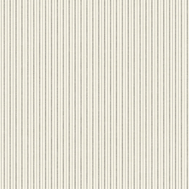 French Ticking Charcoal & Black Wallpaper with Striped Pattern - York ME1561
