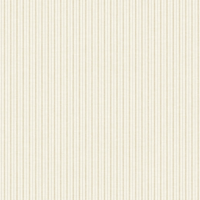 French Ticking Cream Wallpaper with Striped Pattern, Sure Strip Prepasted - York ME1563
