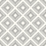 Diamond Sketch Black & White Geometric Prepasted Wallpaper - York ME1579