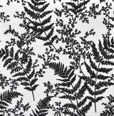 Forest Fern Flock Black Wallpaper with Velvet Flocked Botanical Pattern - York ME1583