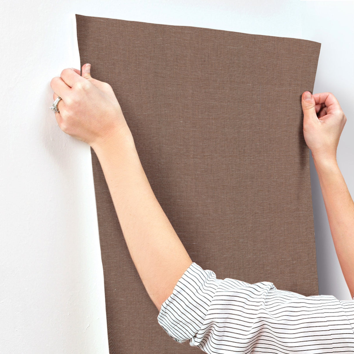 Crosshatch Brick String Wallpaper Brown Textural Solid - York MF4701MH