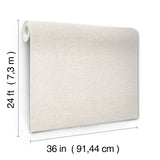 Paper White Yarn Wallpaper with Subtle Woven Texture - Magnolia Home MF4703MH