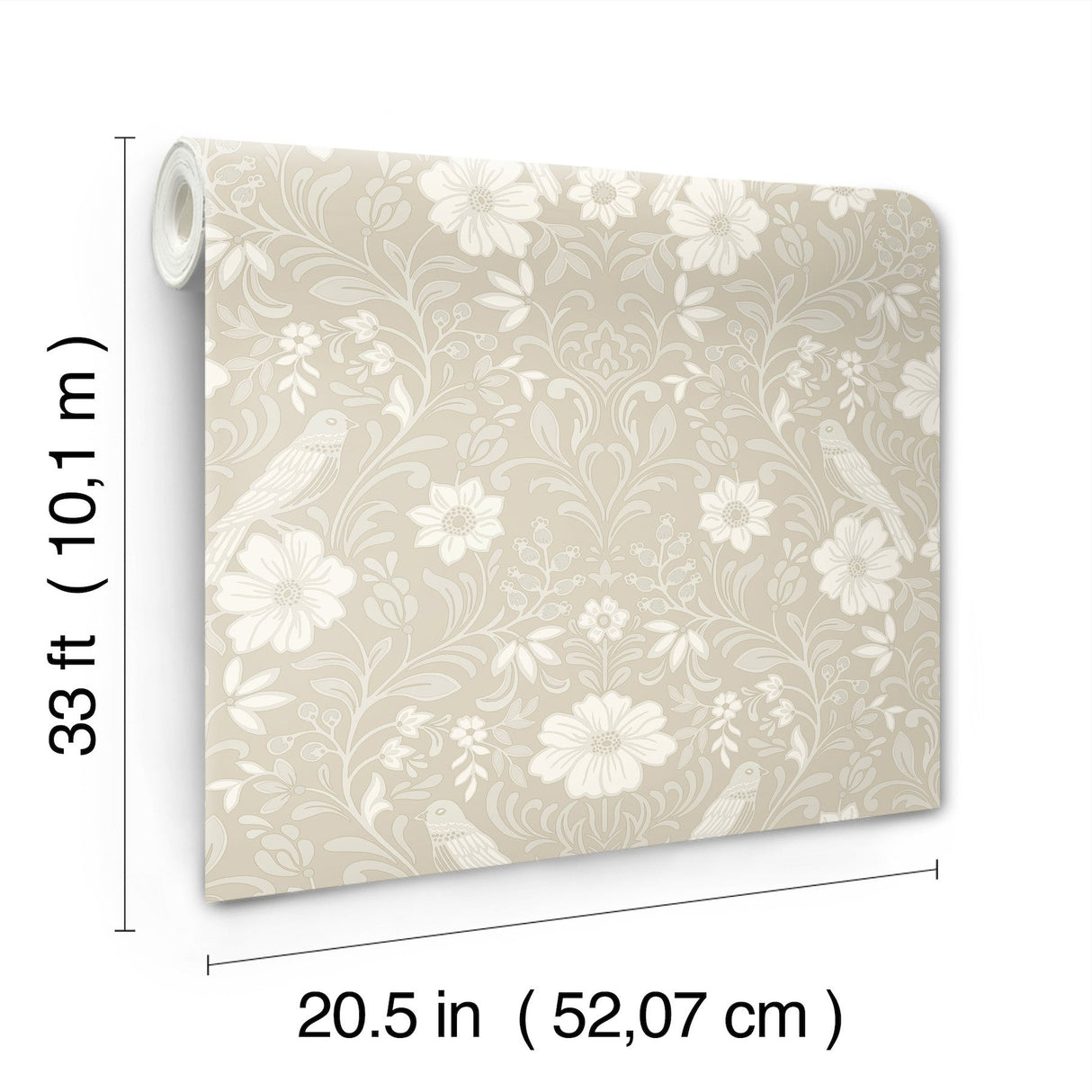 Colette Linen Botanical Modern Wallpaper - Magnolia Home MF4744