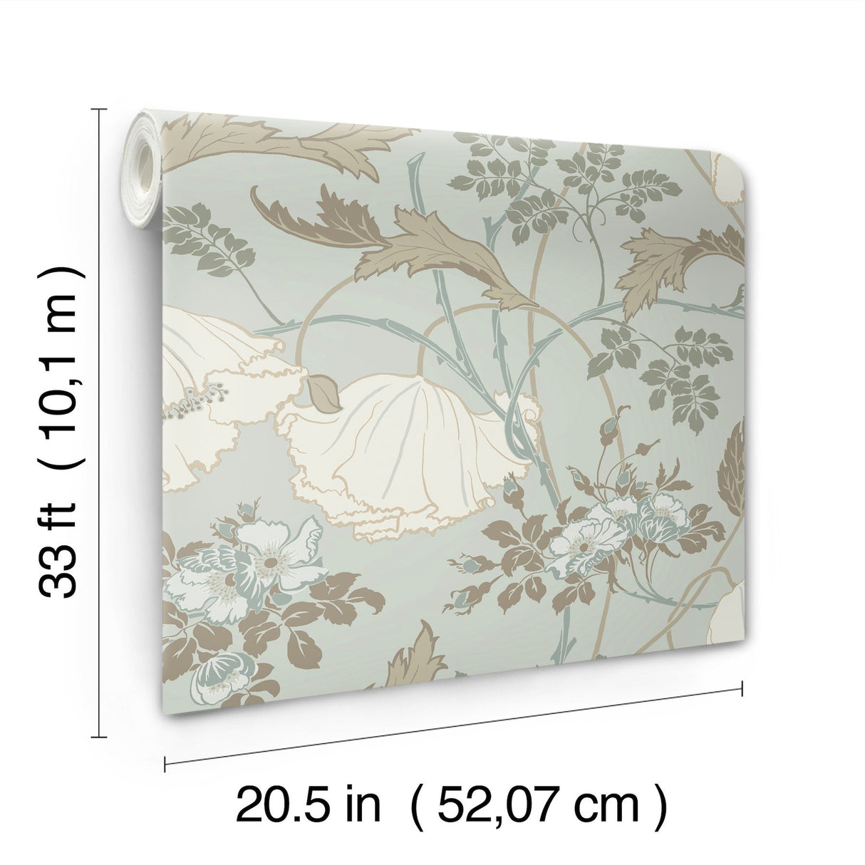 Gwendolyn Blue & Suede Floral Prepasted Wallpaper - York MF4755