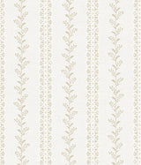Everleigh Ochre Wallpaper with Botanical Stripe Motif - York MF4763