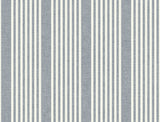 French Linen Stripe Navy Prepasted Sure Strip Farmhouse Wallpaper - York MF4768