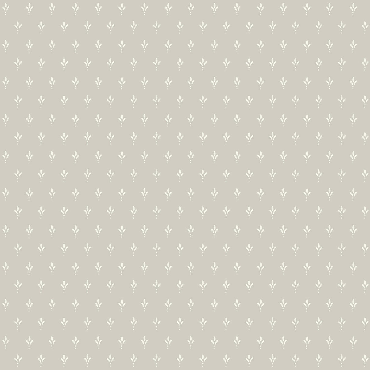 Charm Grey Wallpaper with Petite Three-Leaf Small Print - York MF4773