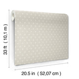 Charm Grey Wallpaper with Petite Three-Leaf Small Print - York MF4773