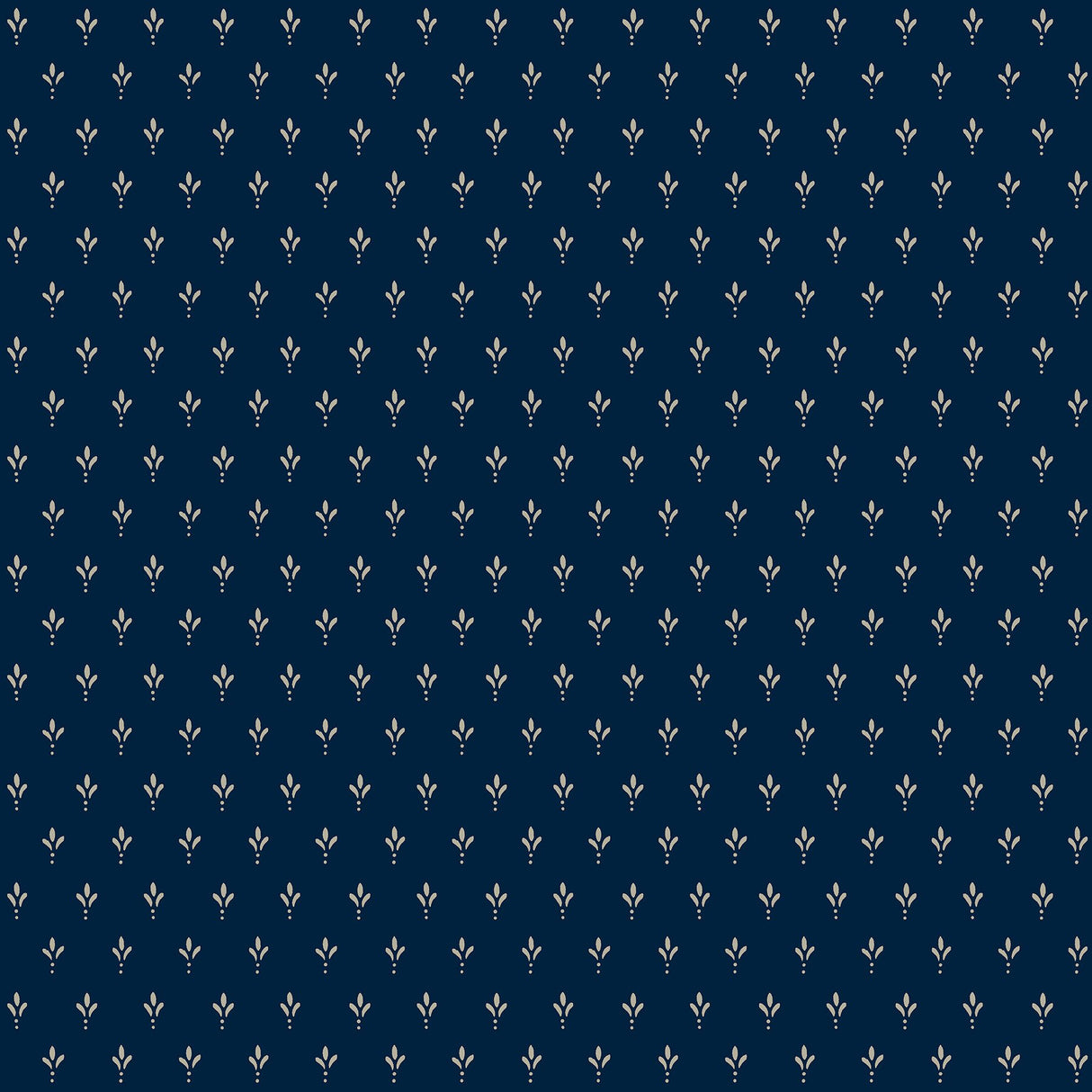 Charm Navy Wallpaper with Petite Three-Leaf Motif - York MF4776