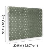 Charm Pine Wallpaper with Petite 3-Leaf Motif - York MF4777
