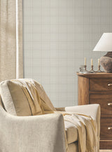 Windsor Ivory Wallpaper with Glen Check Plaid Small Print - York MF4782