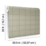 Windsor Green Wallpaper with Small Glen Check Pattern - York MF4786