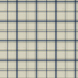 Hunter Blue Plaid Prepasted Wallpaper in Sure Strip Transitional Style - York MF4791