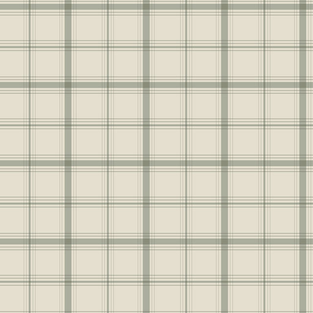 Hunter Green Plaid Wallpaper with Sure Strip Prepasted Material - York MF4794
