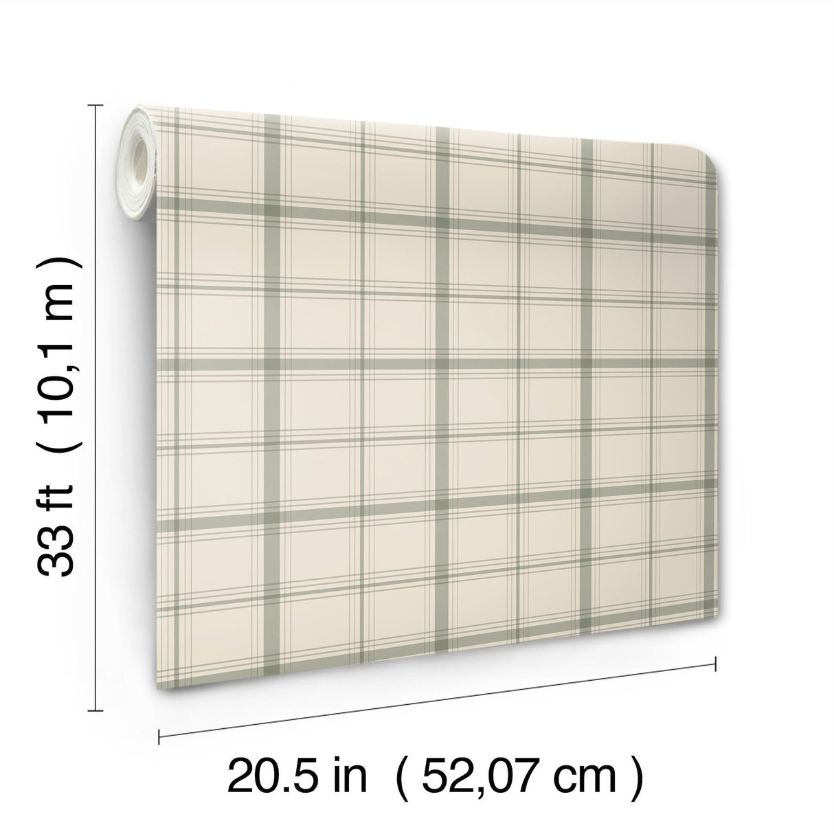 Hunter Green Plaid Wallpaper with Sure Strip Prepasted Material - York MF4794