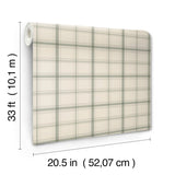 Hunter Green Plaid Wallpaper with Sure Strip Prepasted Material - York MF4794