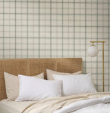 Hunter Green Plaid Wallpaper with Sure Strip Prepasted Material - York MF4794