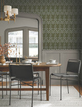 Lydia Moss Wallpaper with Botanical Block-Print Motif - York MF4801