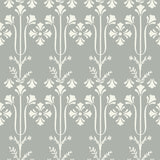 Lydia Blue Wallpaper with Botanical Block Print Motif - York MF4806