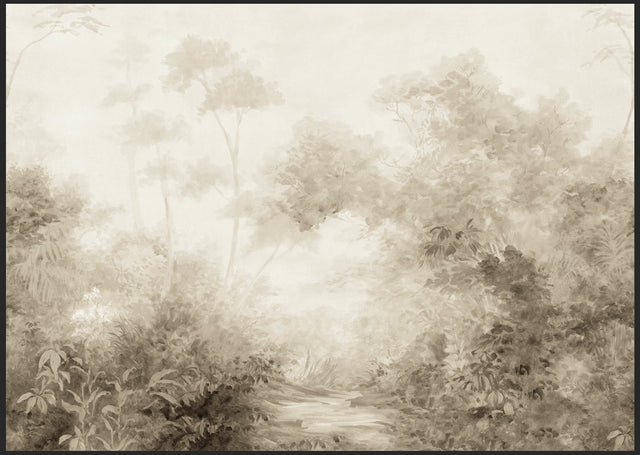 Woodlands Sepia Botanical Feature Wall Mural - Magnolia Home MF4807M