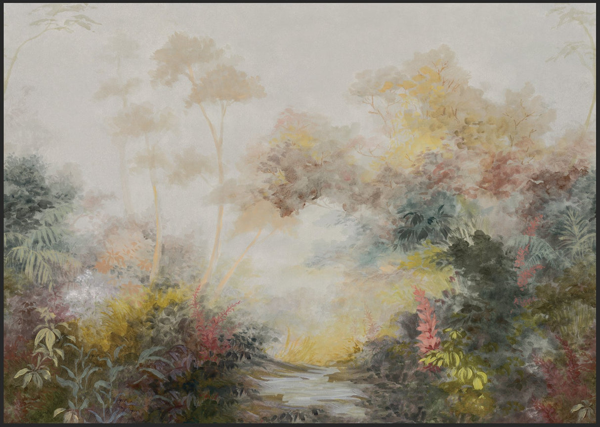 Woodlands Multicolor Wall Mural with Botanical Feature Wall Style - York MF4809M