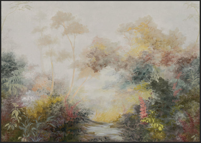 Woodlands Multicolor Wall Mural with Botanical Feature Wall Style - York MF4809M