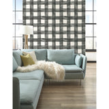 Watercolor Check Black & White Wallpaper with Plaid Watercolor Motif - York MH1516