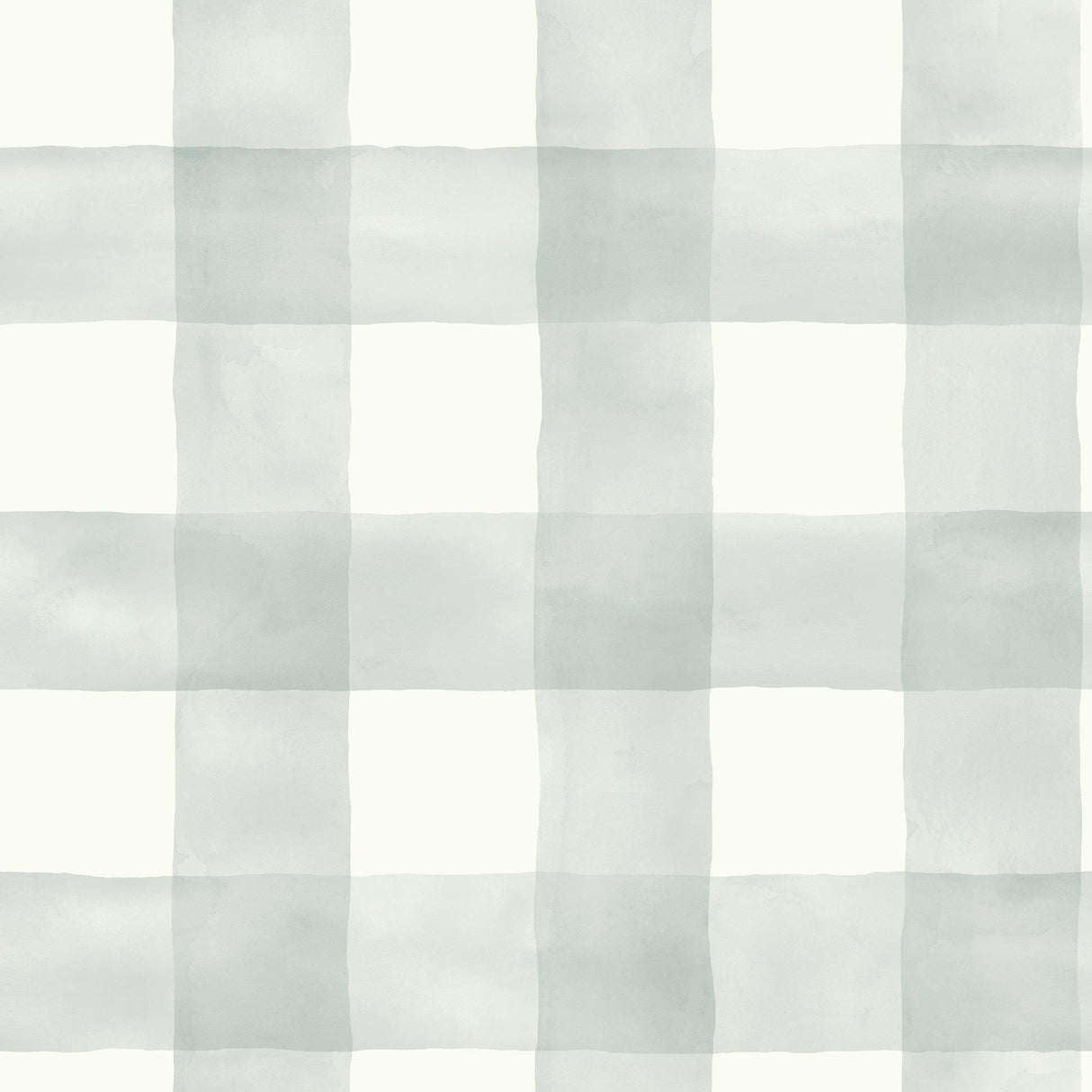 Watercolor Check Grey & White Wallpaper with Plaid Watercolor Buffalo Check - York MH1519