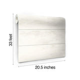 Shiplap White & Grey Wallpaper with Woodgrain Shiplap Pattern - York MH1560