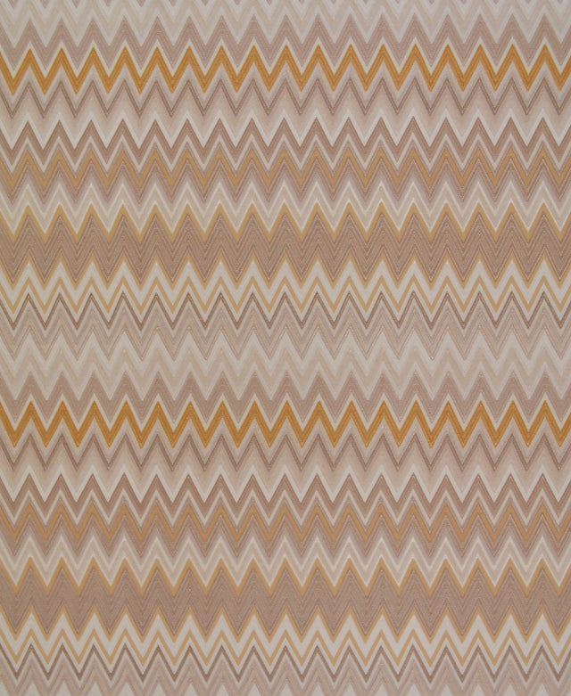 Missoni Zig Zag Beige Wallpaper with Chevron Pattern - York MI10061