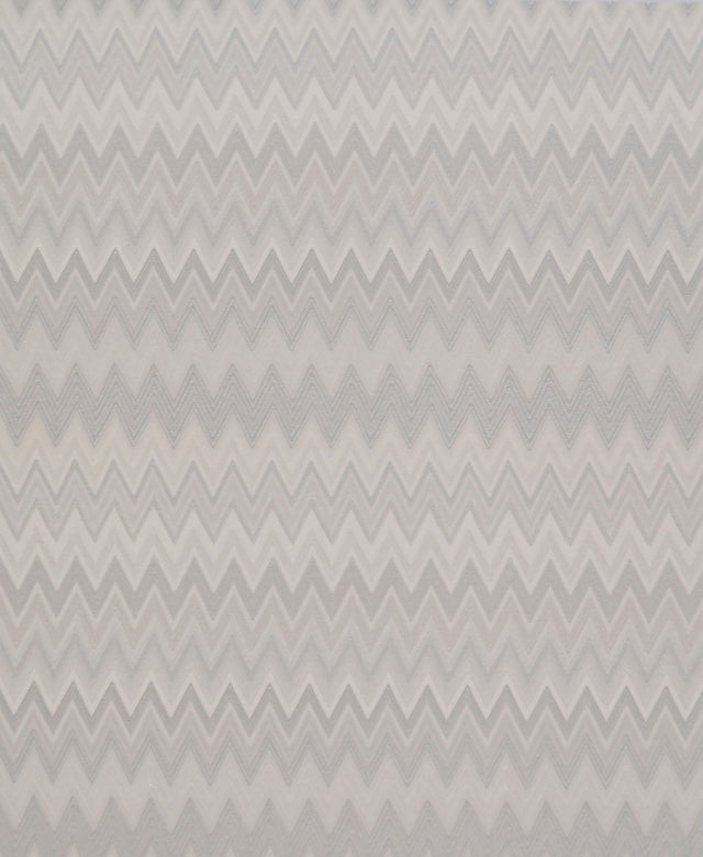 Zig Zag Multicolor White Wallpaper with Modern Chevron Pattern - Missoni MI10066