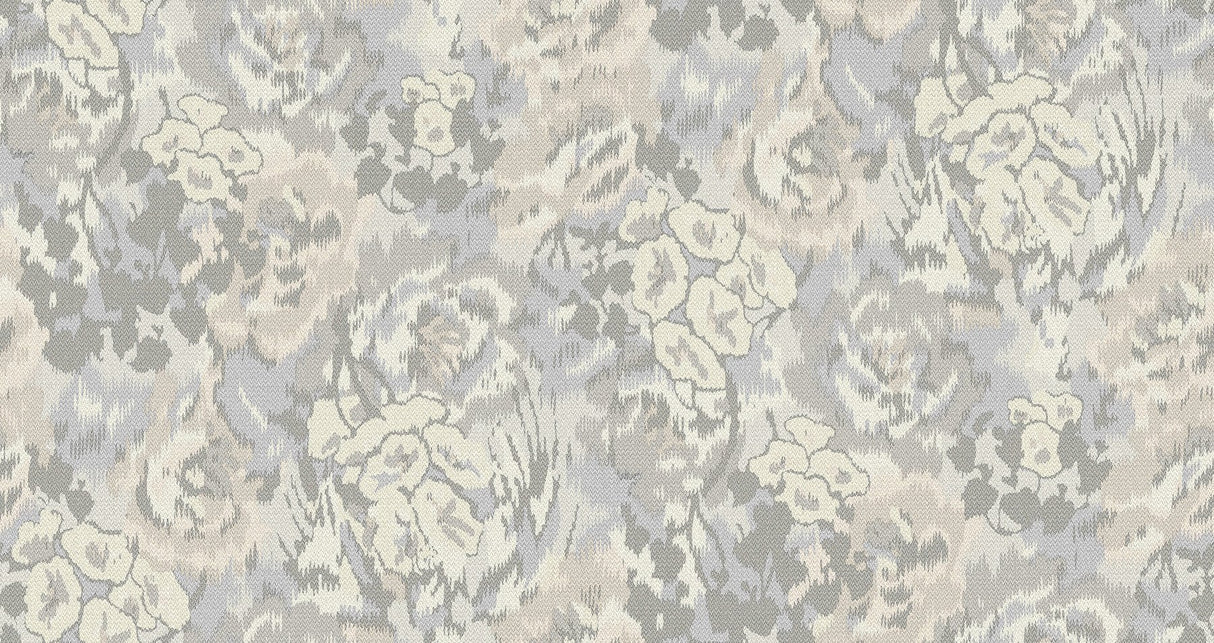 Flower Pot Grey Wallpaper with Painterly Floral Pattern - Missoni MI10303